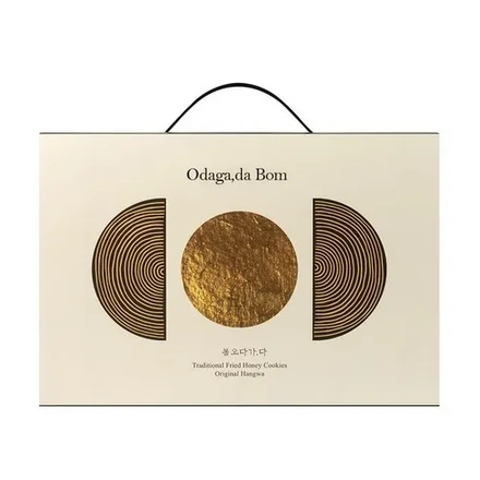 [Bom Odaga] Assorted Traditional Korean Sweets Gift Set – Sodam Hangwa (Flavors of Rice Puffs + 4 Glutinous Rice Yakgwa + 4 Whole Wheat Yakgwa), 1 Box, 400g