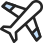 Air travel booking icon